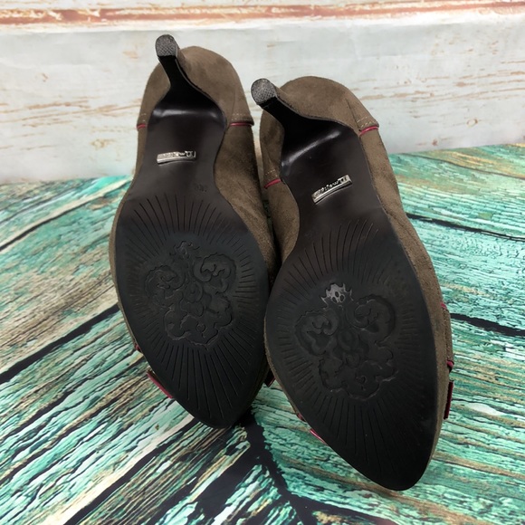 H5 - Brown/Tan & Pink Limelight Stiletto Heel With Bow - 6 1/2 - Picture 5 of 5